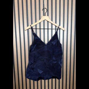 Floreat Tank Top XS Women’s Blue Textured Adjustable Strap Sleeveless Shirt